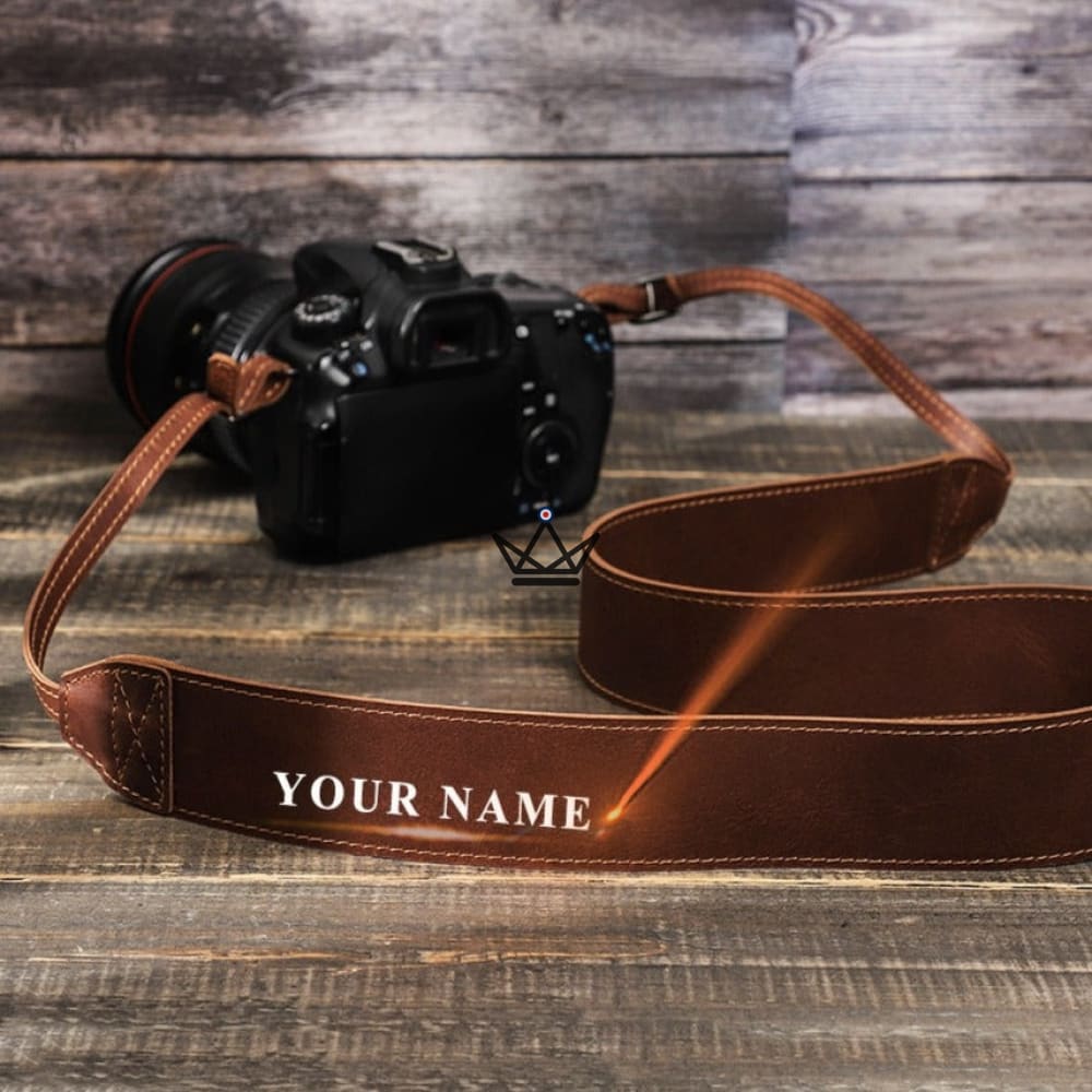 Correa de cámara de cuero personalizable - Voyageur Nomade
