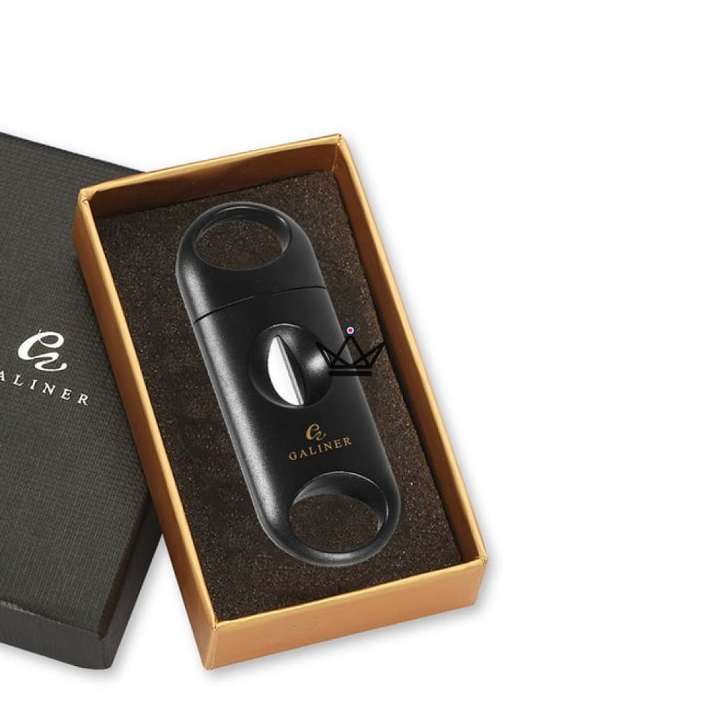 V-Cut Cigar Cutter Basic - ABS & Metal Alloy, 22 mm Diameter, Black | Collector's Box Version Available — view 8