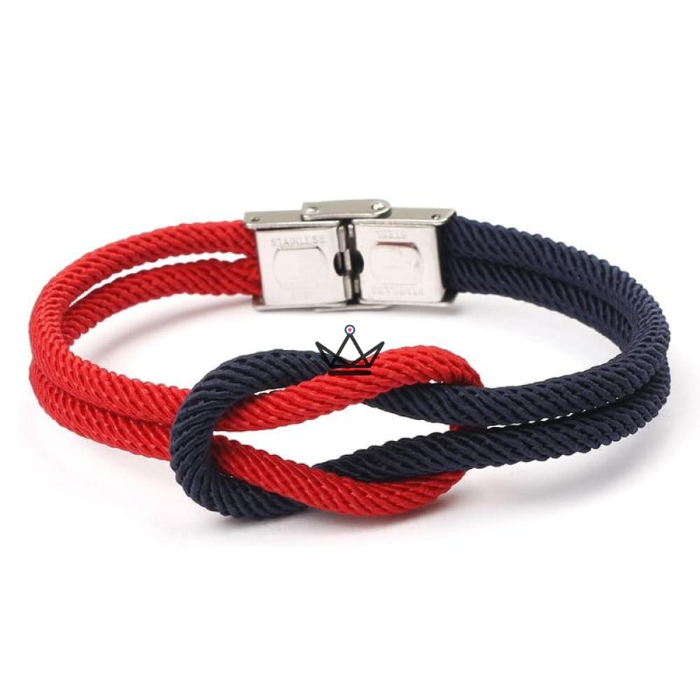 Nautilus Armband – zweifarbiger Seemannsknoten & Clip – ideal für Paare – Ansicht 3