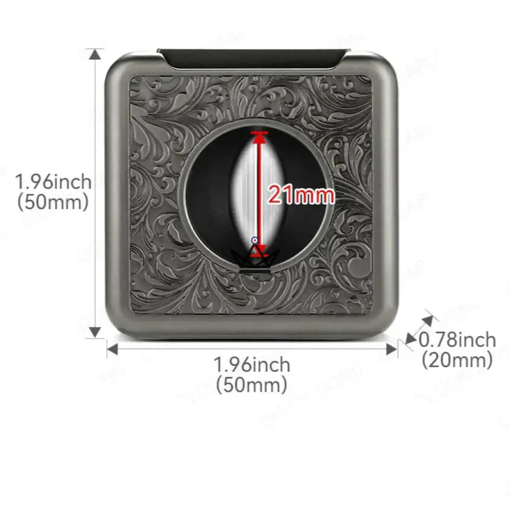 Empire 4-in-1 Cigar Cutter — 21mm V-Cut, Stand, Punch & Piercer, Stainless Steel, 5 Finishes, Gift Box Included — view 12