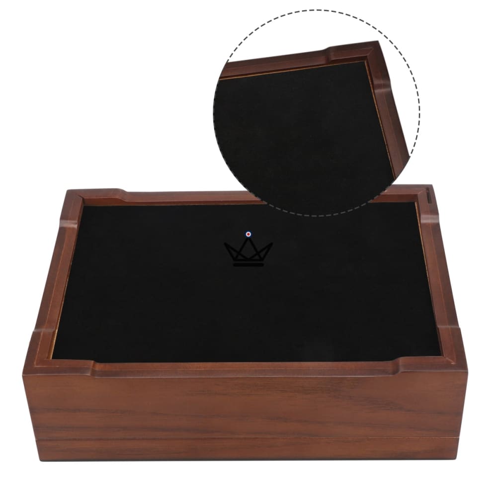 Vista Salvage Cigar Humidor — Spanish Cedar, Glass Top, 25-Cigar, Dark Walnut or Golden Oak — view 5