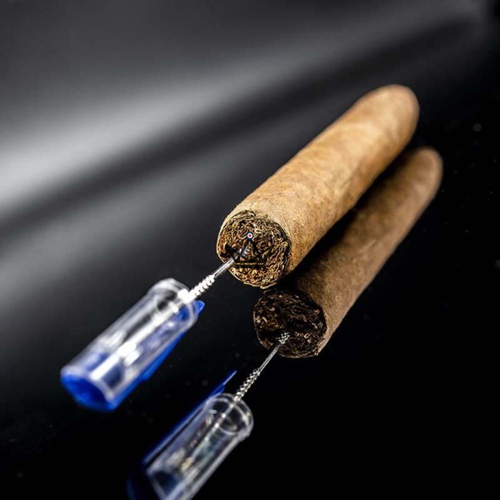 AXE Cigar Punch Pen — 14.7 cm Metal, Set of 2, Black & Blue | Gift Box Included — view 2