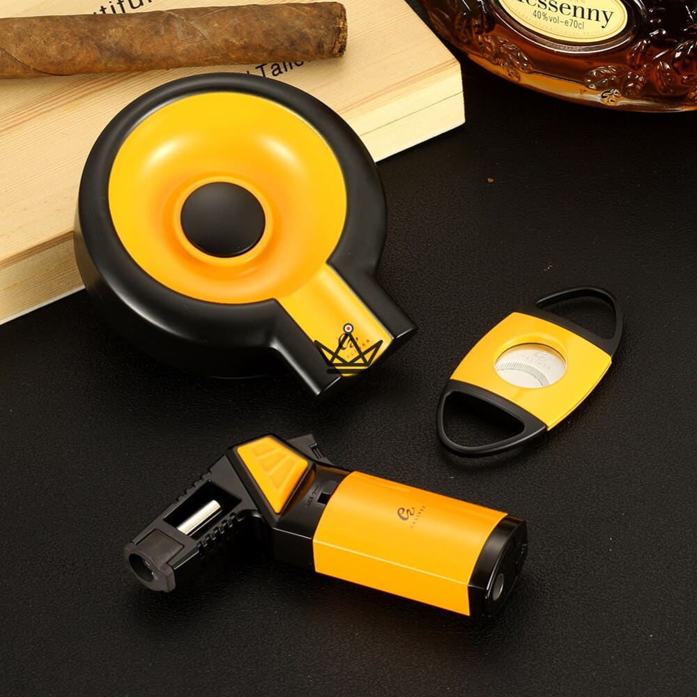 RITUS FUMI Cigar Lover's Gift Set — Torch Lighter + Ashtray + Stainless Steel Cigar Cutter — view 7