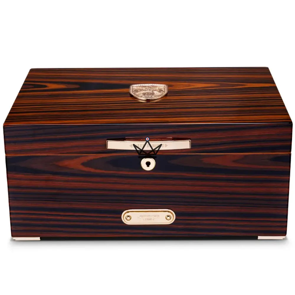 Majestatis Doublis Cigar Humidor — cedar, ~120 cigars, hygrometer & cedar humidifier, Sylva Aeterna or Linea Aurea — view 6