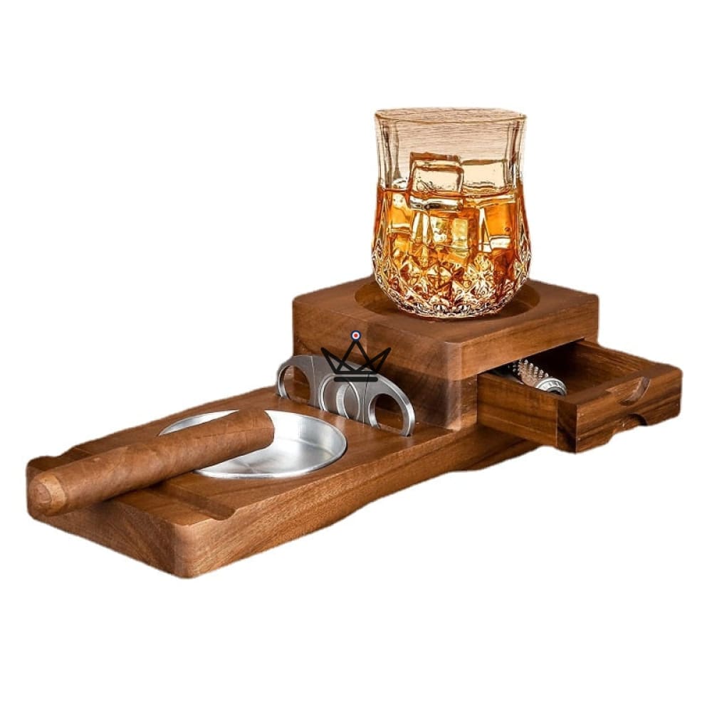 Zigarren-Aschenbecher-Set – Whiskey Wood Elite – Ansicht 2
