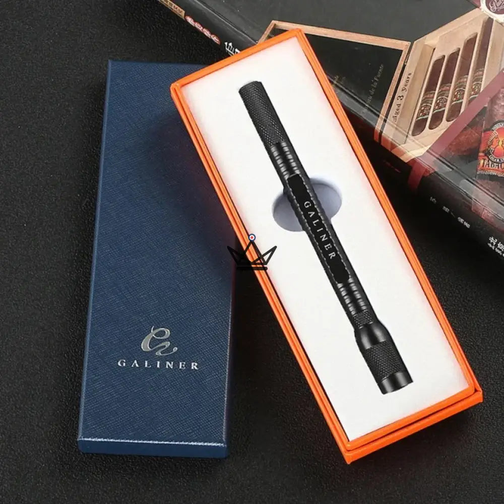 Draw — 2-in-1 Cigar Draw Enhancer & Punch Tool, Stainless Steel Needle, Black or Silver | Collector's Case Included — view 2