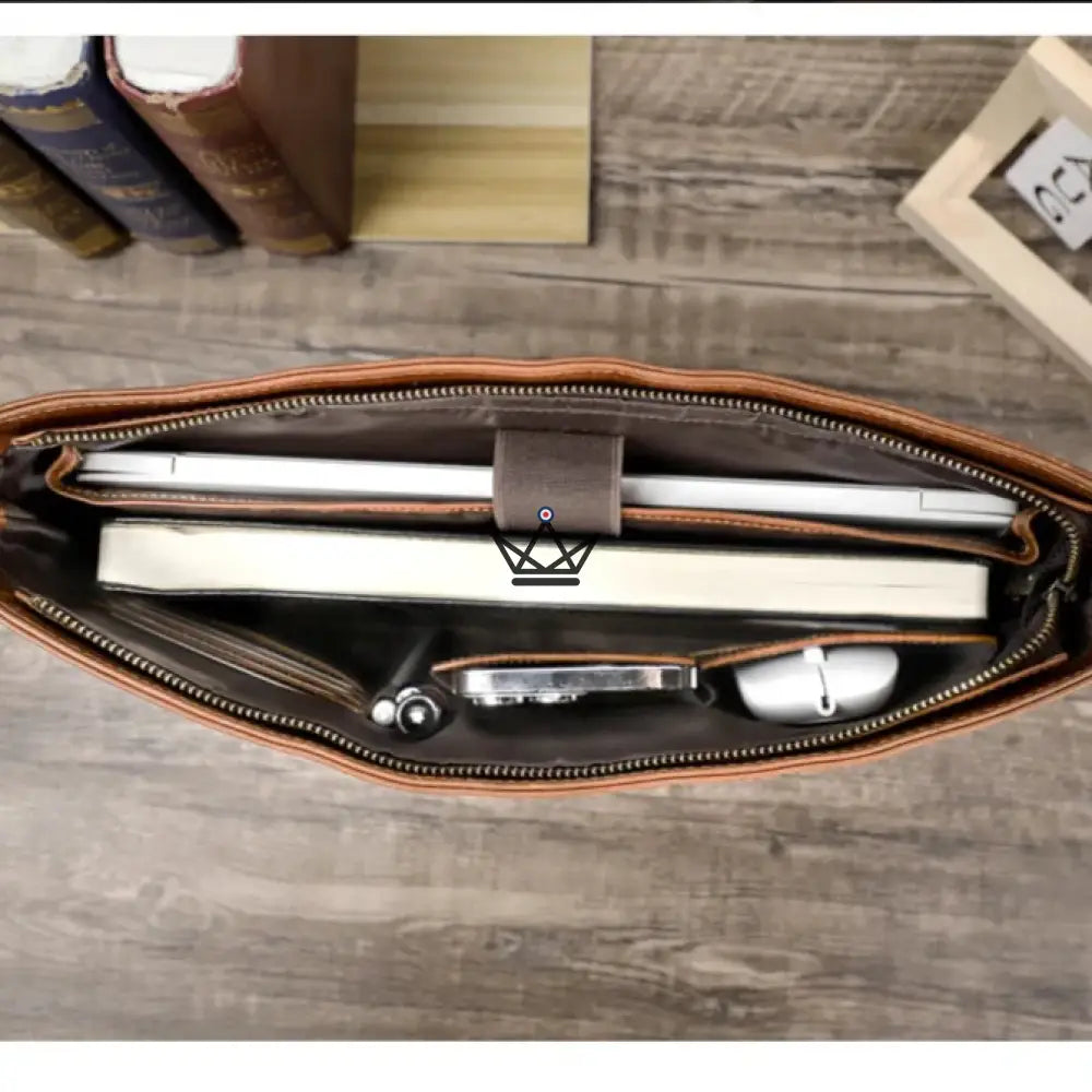 Customizable leather work bag - Voyageur Diplomate — view 7