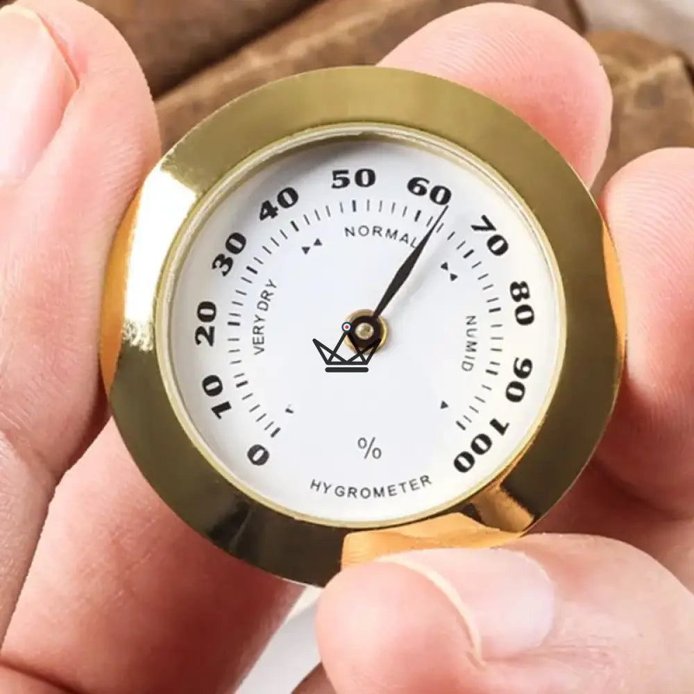 FAROX 34 Analog Hygrometer — Gold Finish, Compact Size | Cigar Humidor — view 4