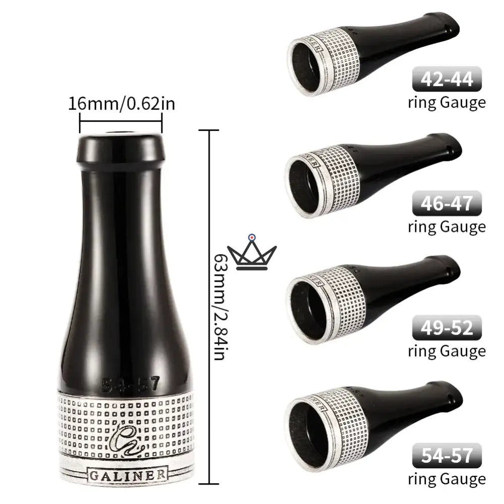 ARISTOCAP Cigar Holders — Set of 4 Sizes 42-57, Black · Red · Black/Silver · Black/Gold — view 2