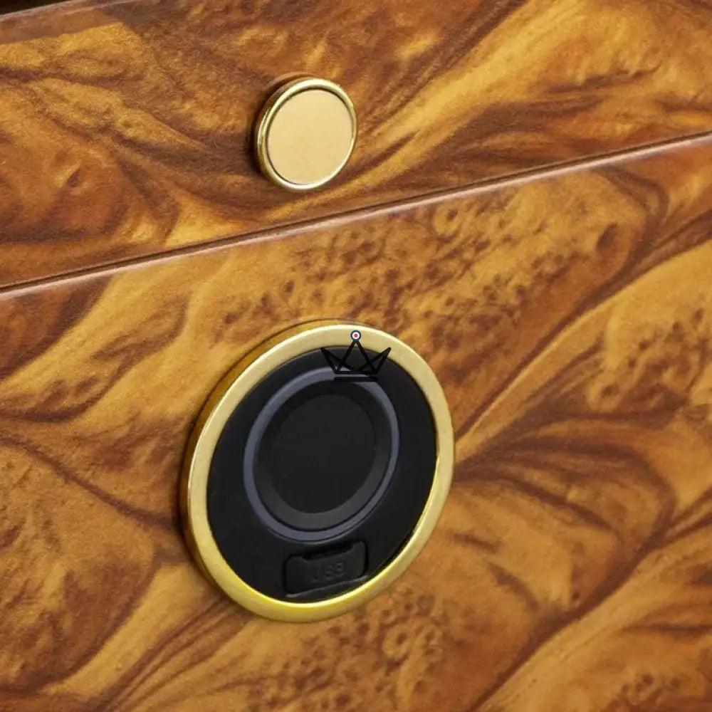 GUEVARA ELEGANCE Cigar Humidor — Fingerprint, Spanish Cedar, High Security — view 4
