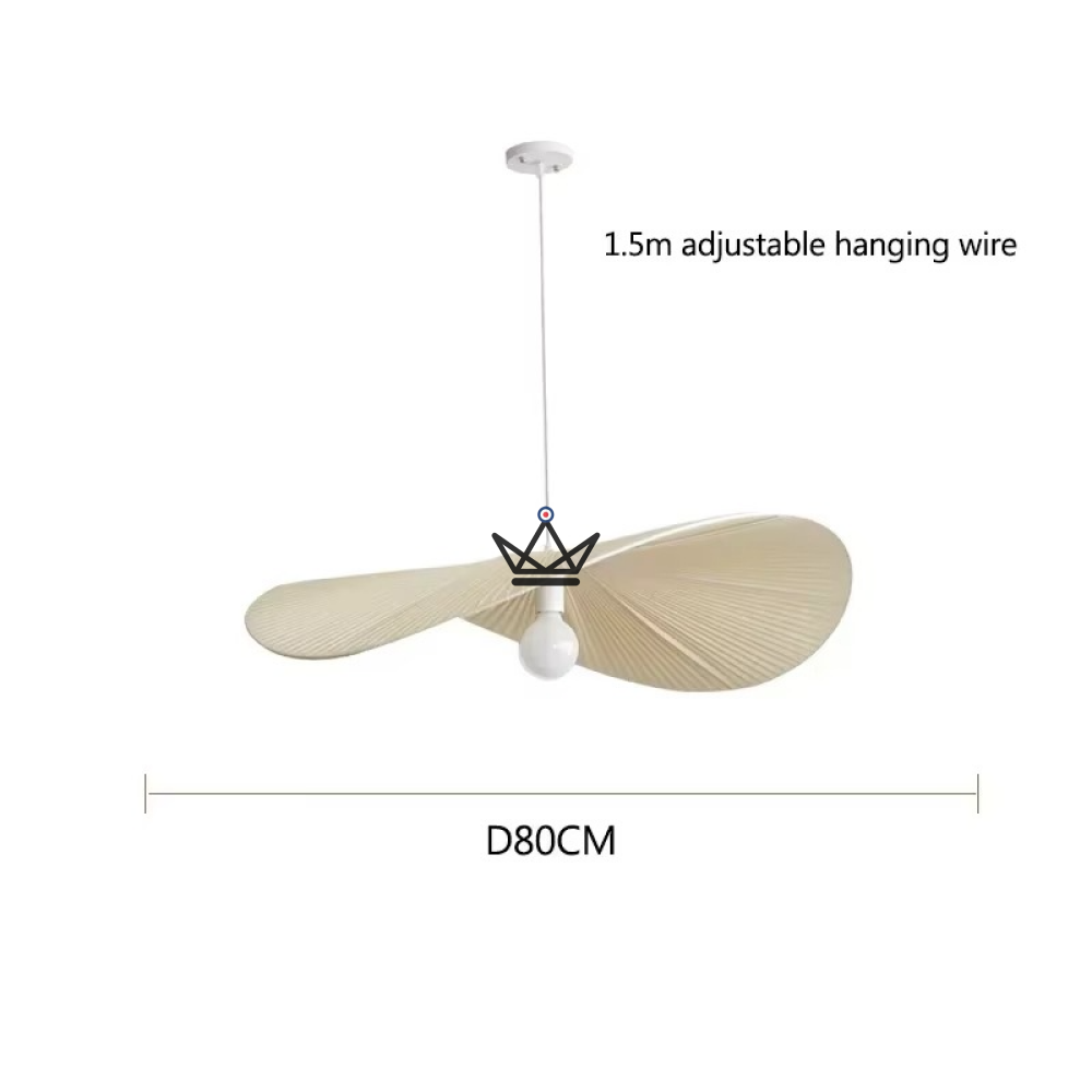 Verti Wabi Pendant Lamp — 60 & 80 cm designer chandelier | White, Beige, Linen — view 8