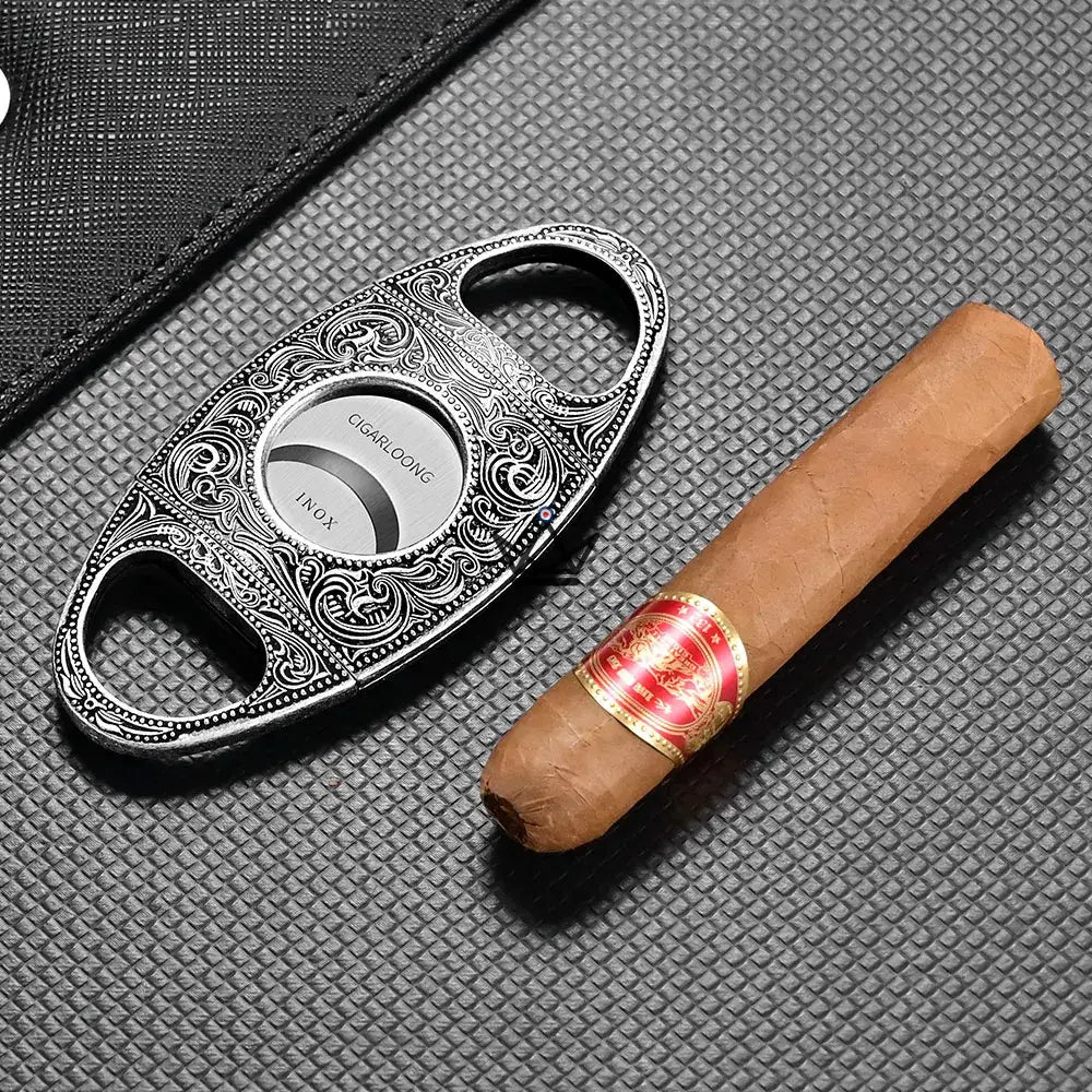 Coffret Cigare Incisum Heritage — Briquet + Coupe-Cigare + Cendrier Gravé Baroque | Or · Cuivre · Argent — image 5