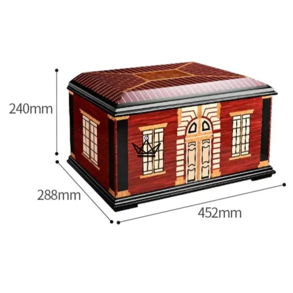 Zigarrenhumidor Domus Aurum – Zedernholz, 150 Zigarren, Herrenhaus-Design, Hygrometer, Classica (goldenes Holz) oder Nox (tiefrot) – Ansicht 12