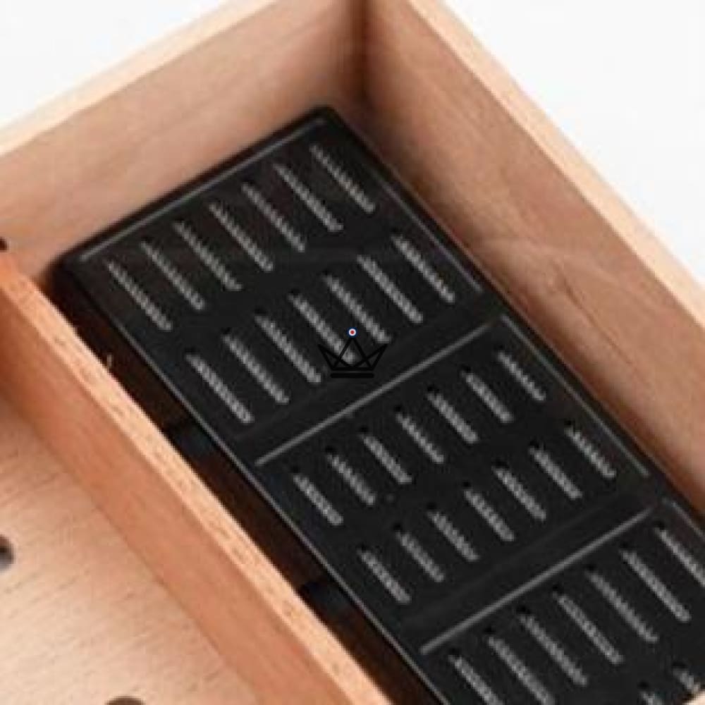 J.Edgar Humidor — Spanish cedar, glass door, 4 drawers with dividers, front hygrometer, 80 cigars — view 6