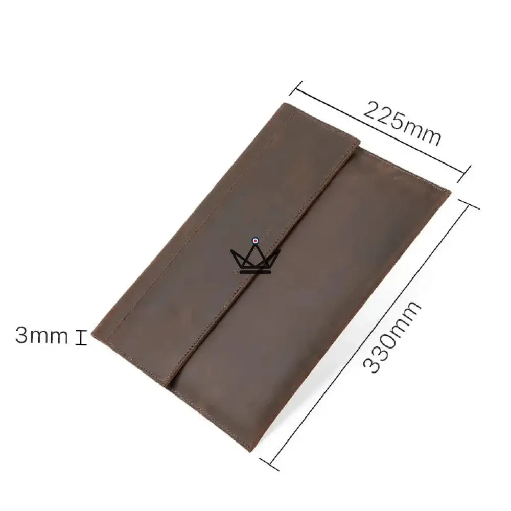 Personalisierbare Macbook-Hülle aus Leder 13"-14" - Voyageur MISSIVE – Ansicht 5