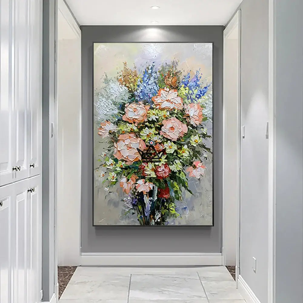 Ölgemälde auf XXL-Leinwand - Floral Burst – Ansicht 6