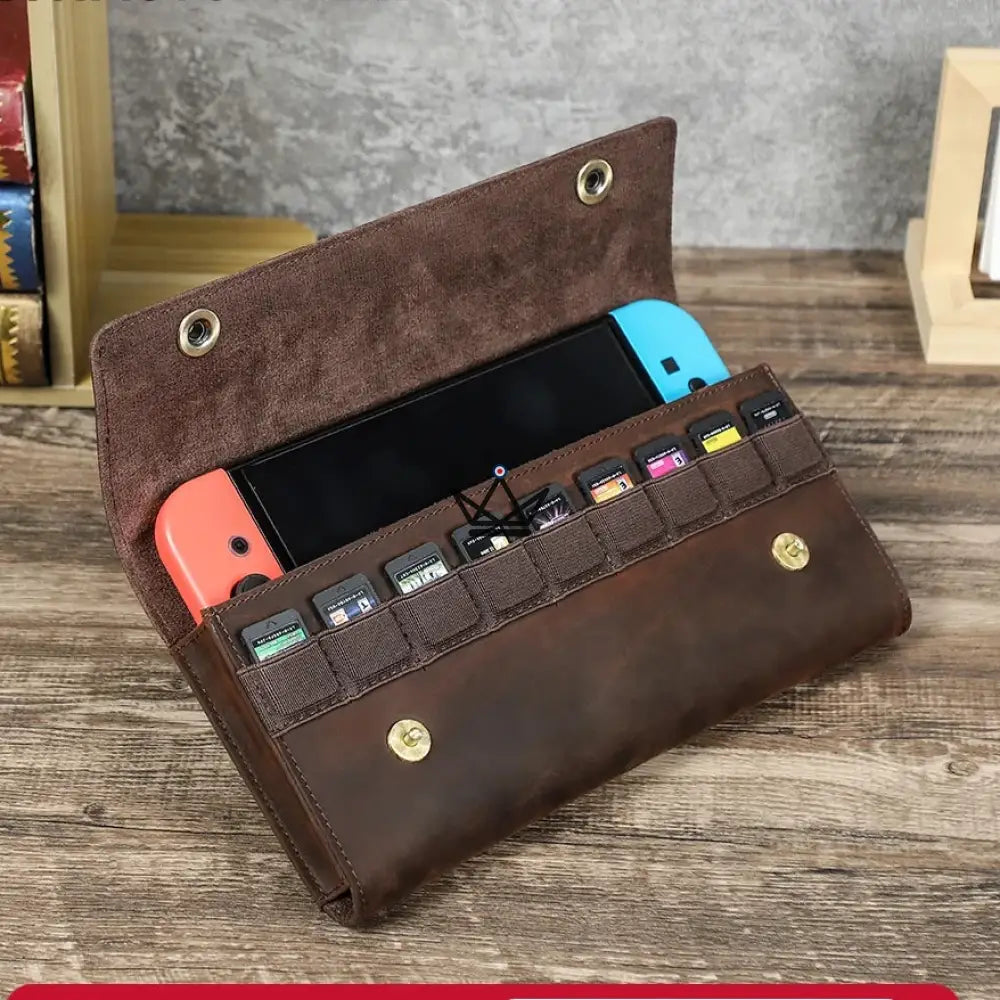 Funda de piel personalizable Nintendo Switch 1.ª y 2.ª generación — VOYAGEUR Mario