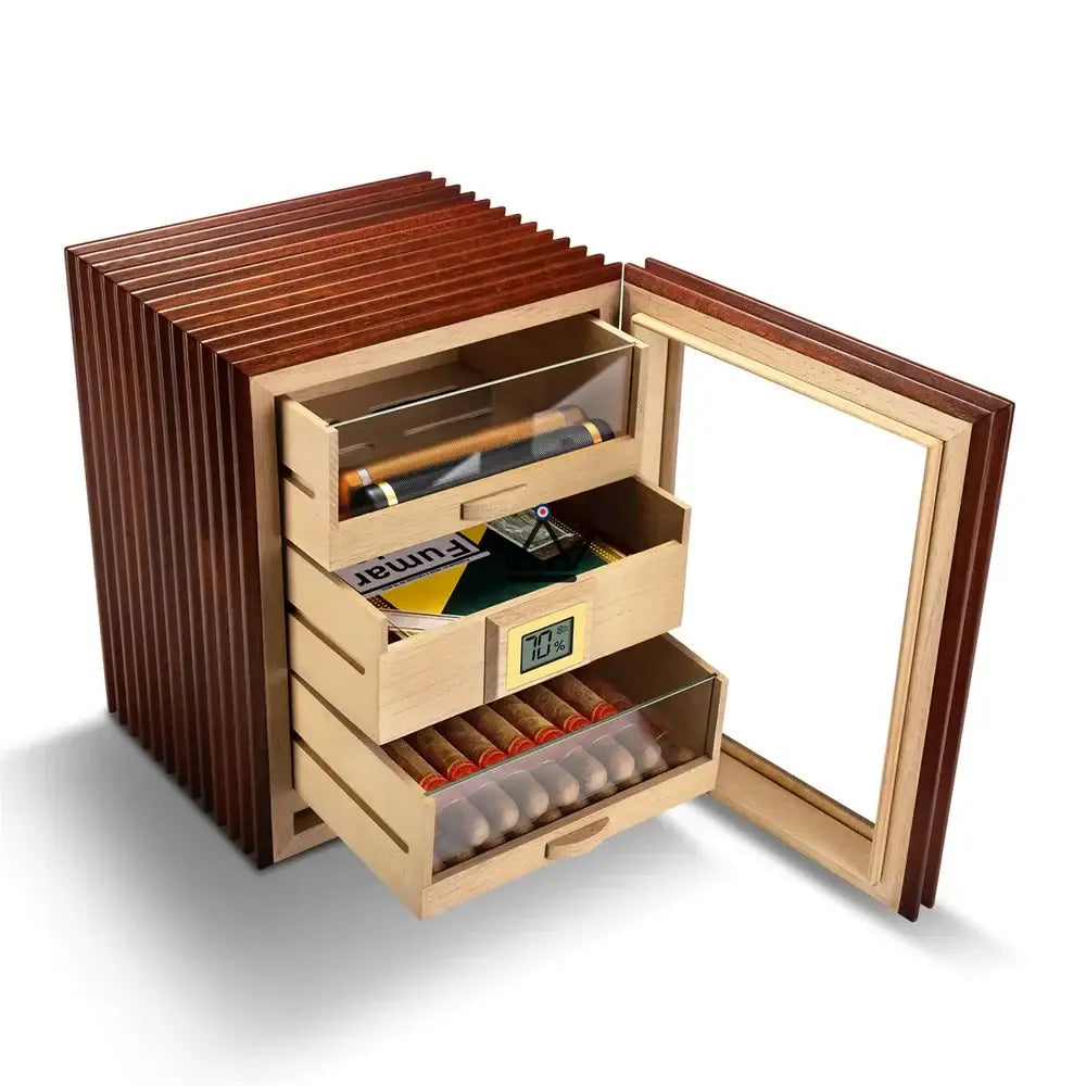 Zigarrenhumidor Ariston Edition – Zedernholz, mit mehreren Schubladen, goldene Scharniere, 55 oder 115 Zigarren – Ansicht 7