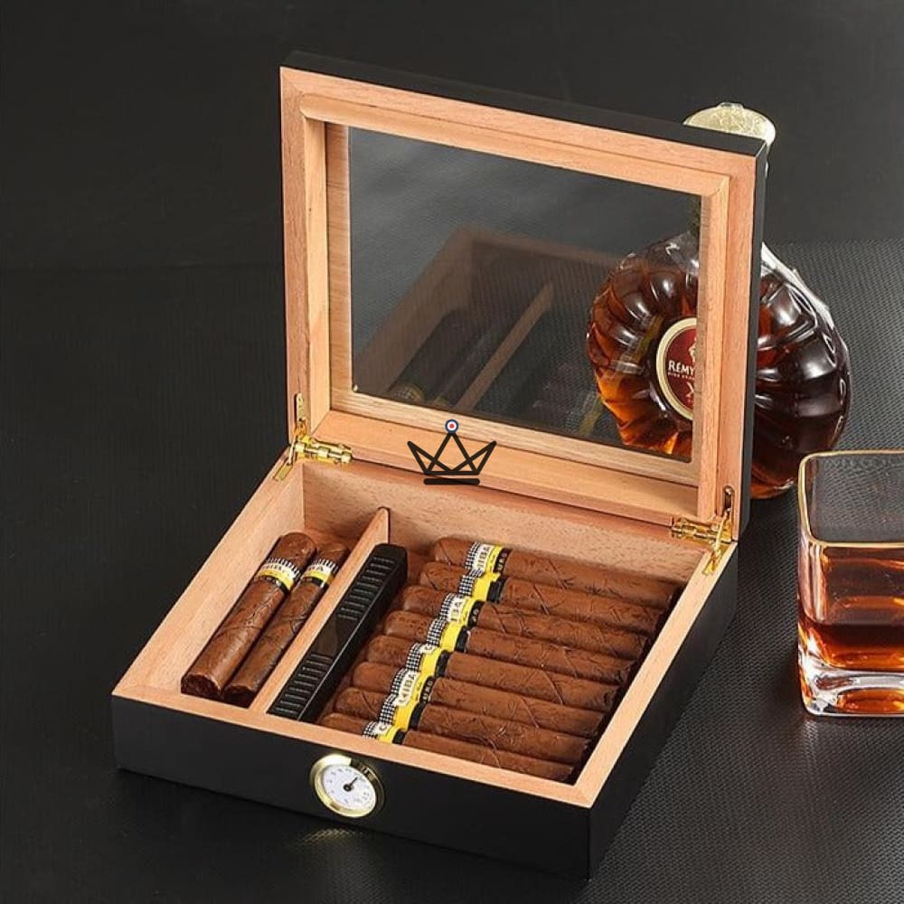 JANGO Cigar Humidor — Glass-top 20 cigars, Spanish cedar & humidifier — view 5