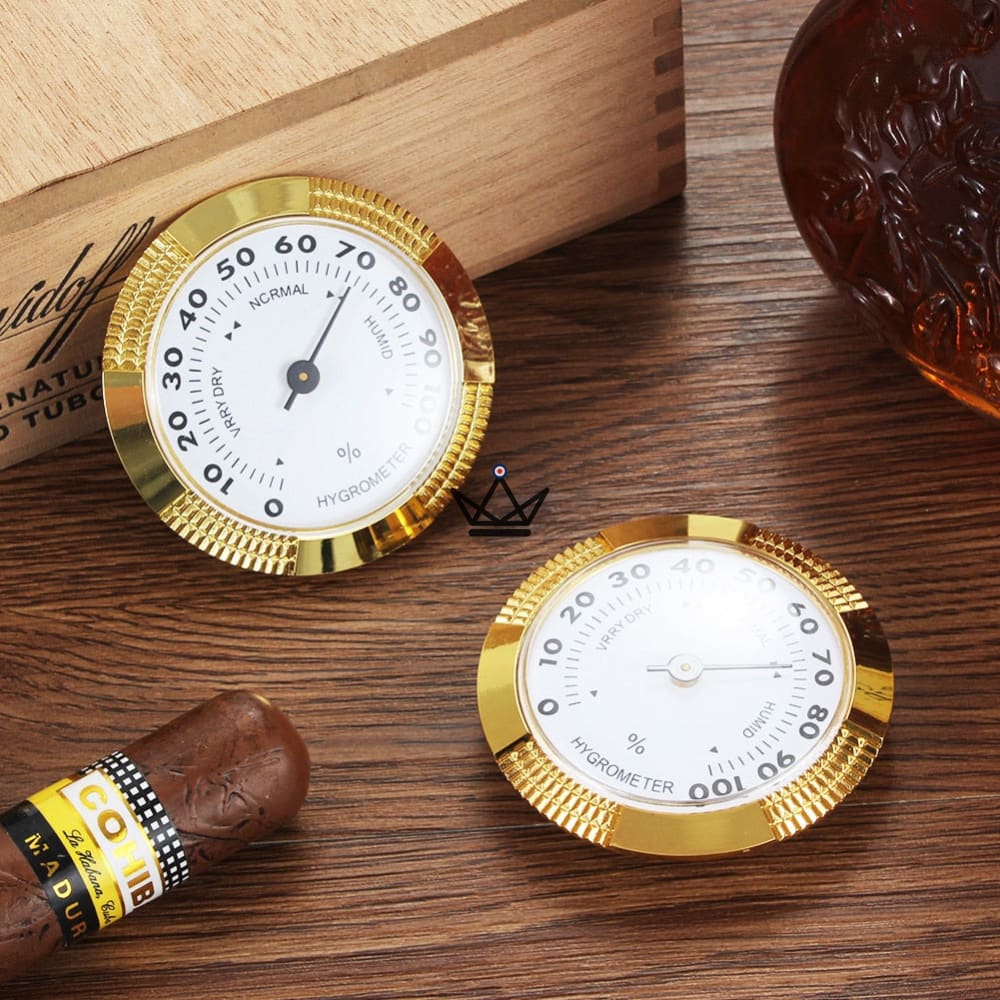 Mechanisches Hygrometer Zigarren PRESTIGE – 59 × 10 mm, Etui-Format | Zigarrenhumidor – Ansicht 2
