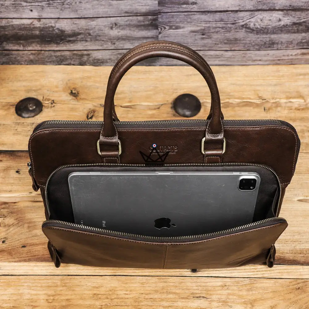 Personalisierbare Arbeitstasche aus Leder – Voyageur Galilée – Ansicht 6
