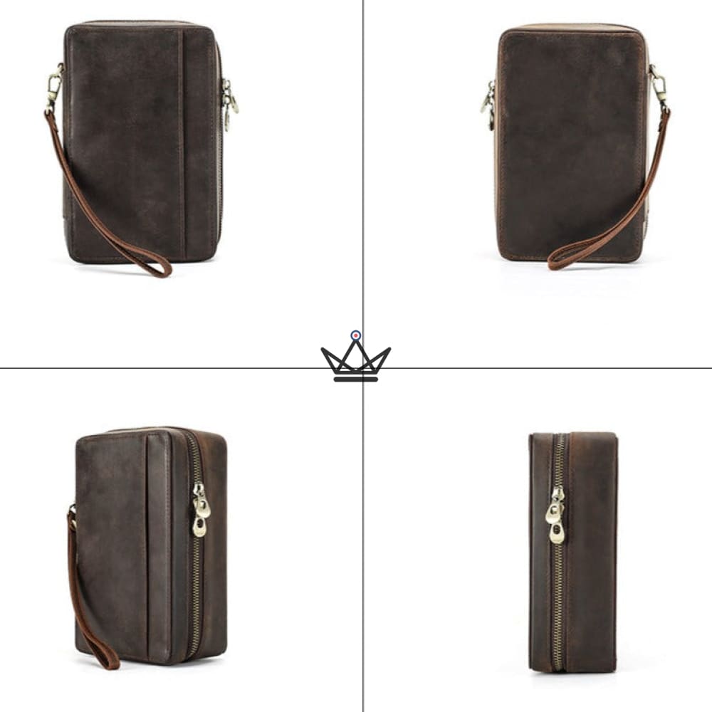 Anpassbares Zigarrenetui aus Leder – Voyageur Style – Ansicht 6