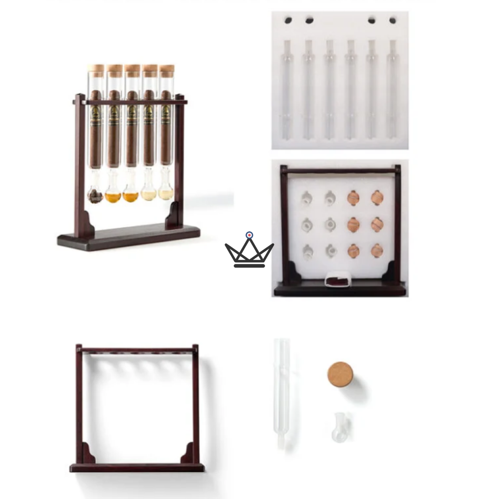 INFUSIO QUINTESSENCE 5-Tube Cigar Infuser — Borosilicate Glass, Cedar, Hygrometer — view 9