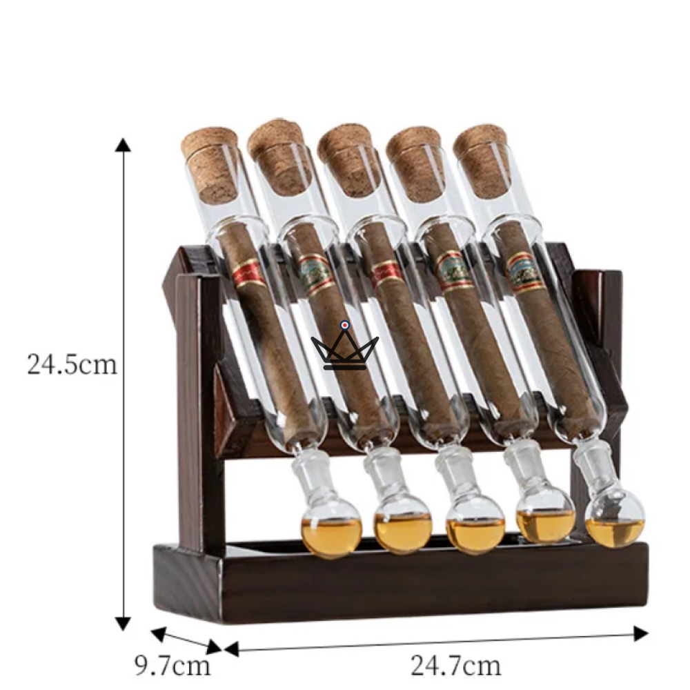 INFUSIO SCALA 5-Tube Cigar Infuser — Borosilicate Glass, Horizontal, 73 Ring — view 6