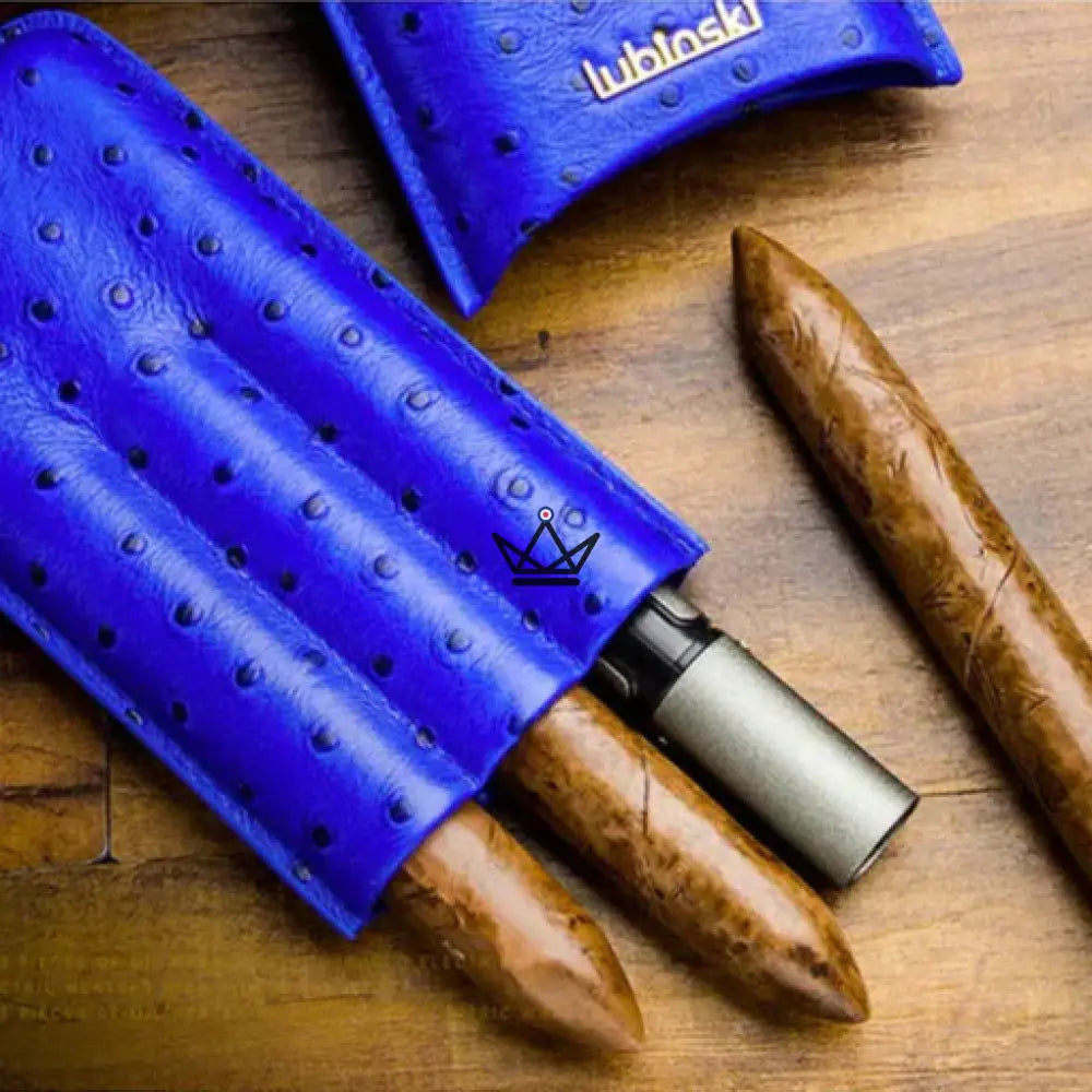 Leonidas Edition cigar case — cowhide leather, 3 Churchill & Robusto cigars, 5 finishes, gift box included — view 10
