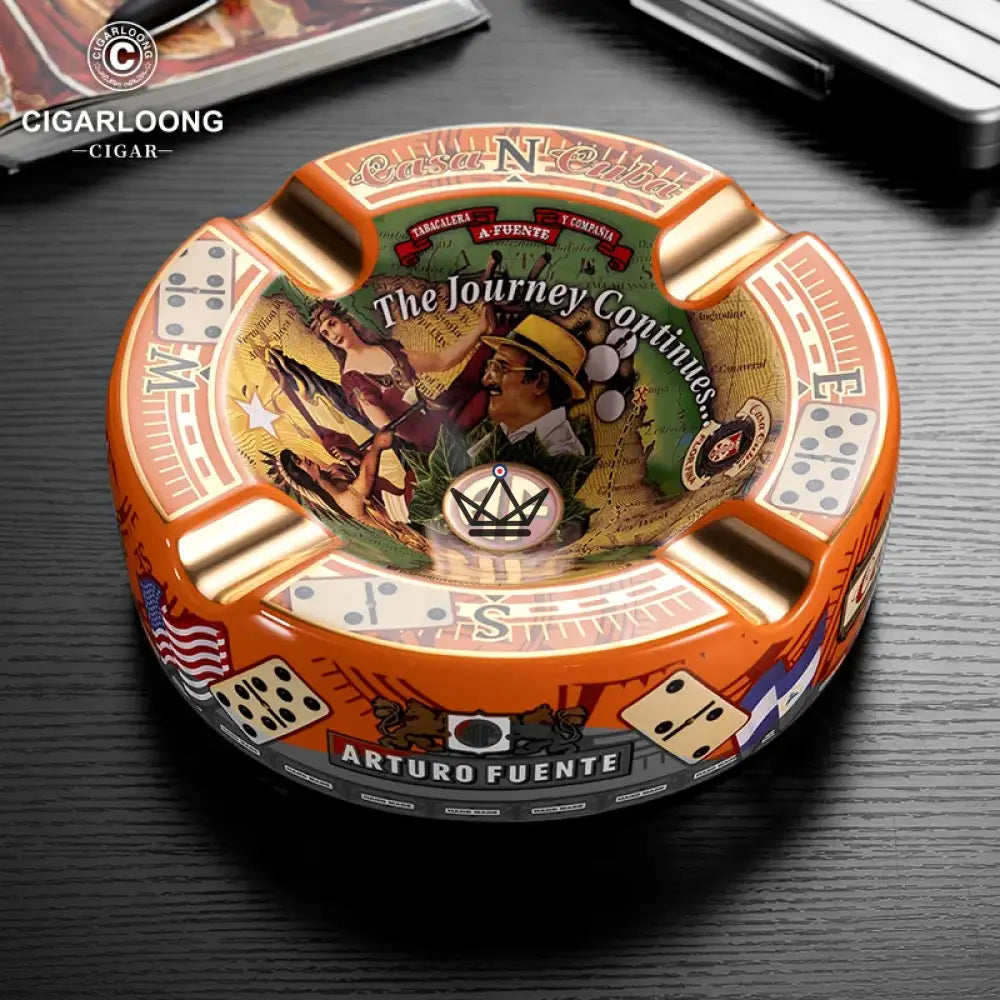 Arturo Fuente Cigar Ashtray - El Dorado Lux — Orange Saffron