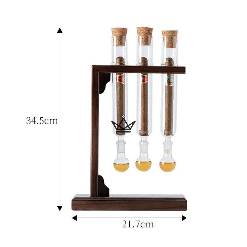 3-Tube Cigar Infuser INFUSIO TRIDENT — Suspended Vertical Tubes, Red Wood | Ring Gauge 73 — view 8