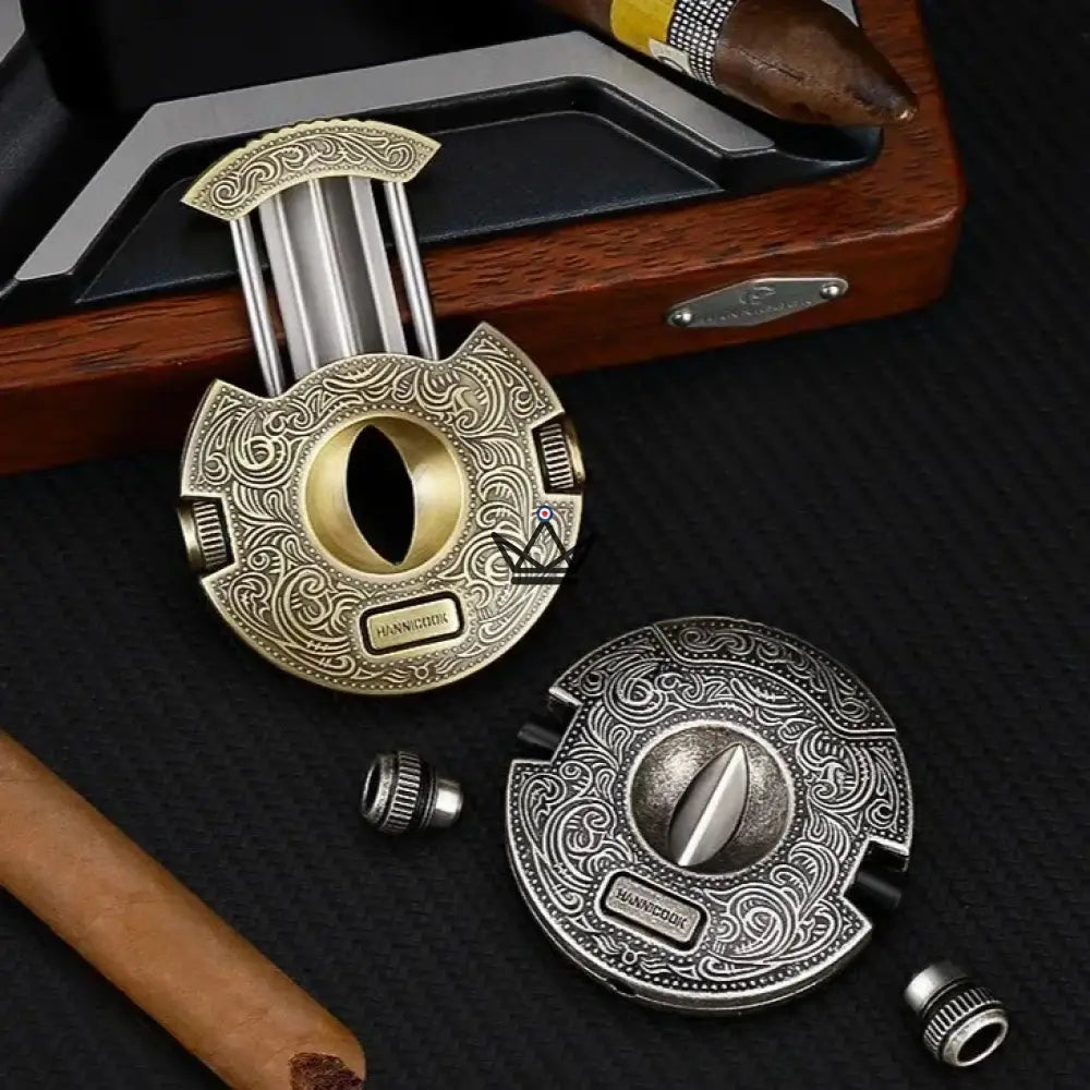 Cortapuros circular Heritage Edition: acero inoxidable, punzones de 62 x 62 x 15 mm, 9 mm y 8 mm | Oro vintage o gris original