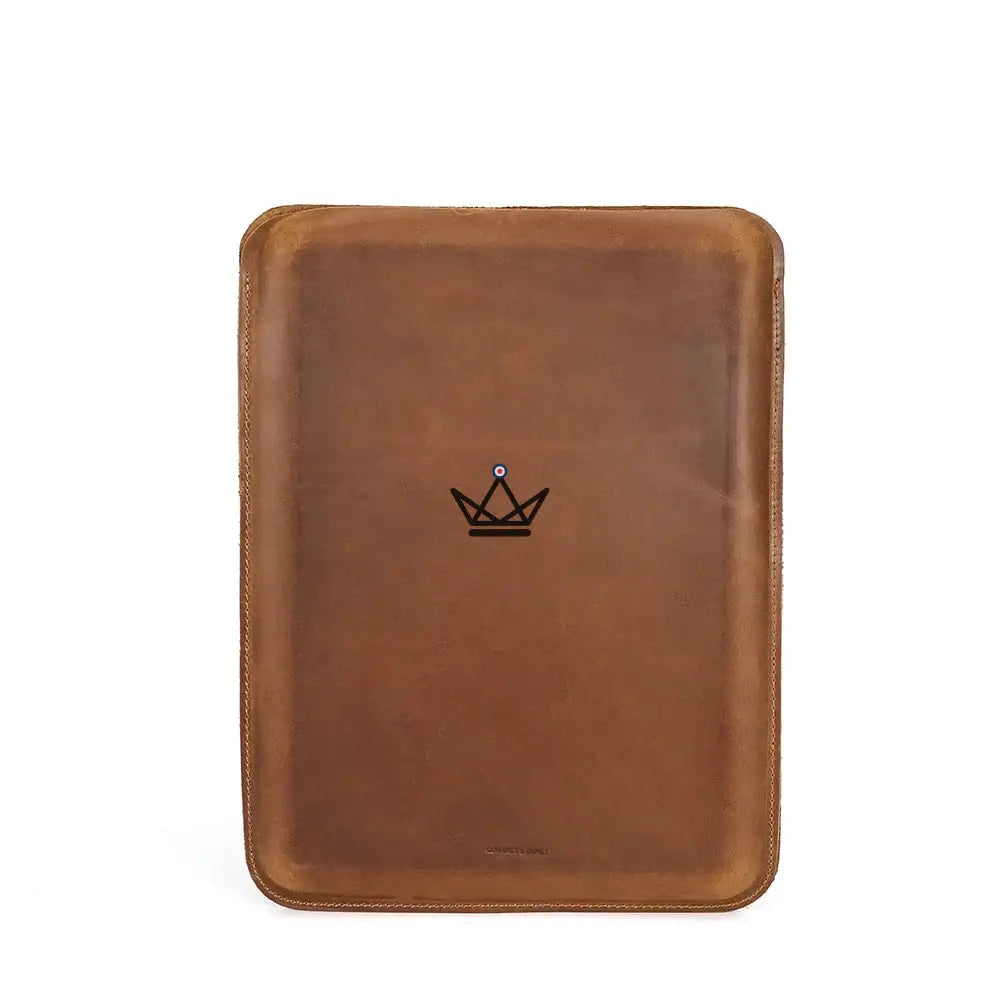 Personalisierbare Macbook-Hülle aus Leder 13"-14" - Voyageur SKIN – Ansicht 11