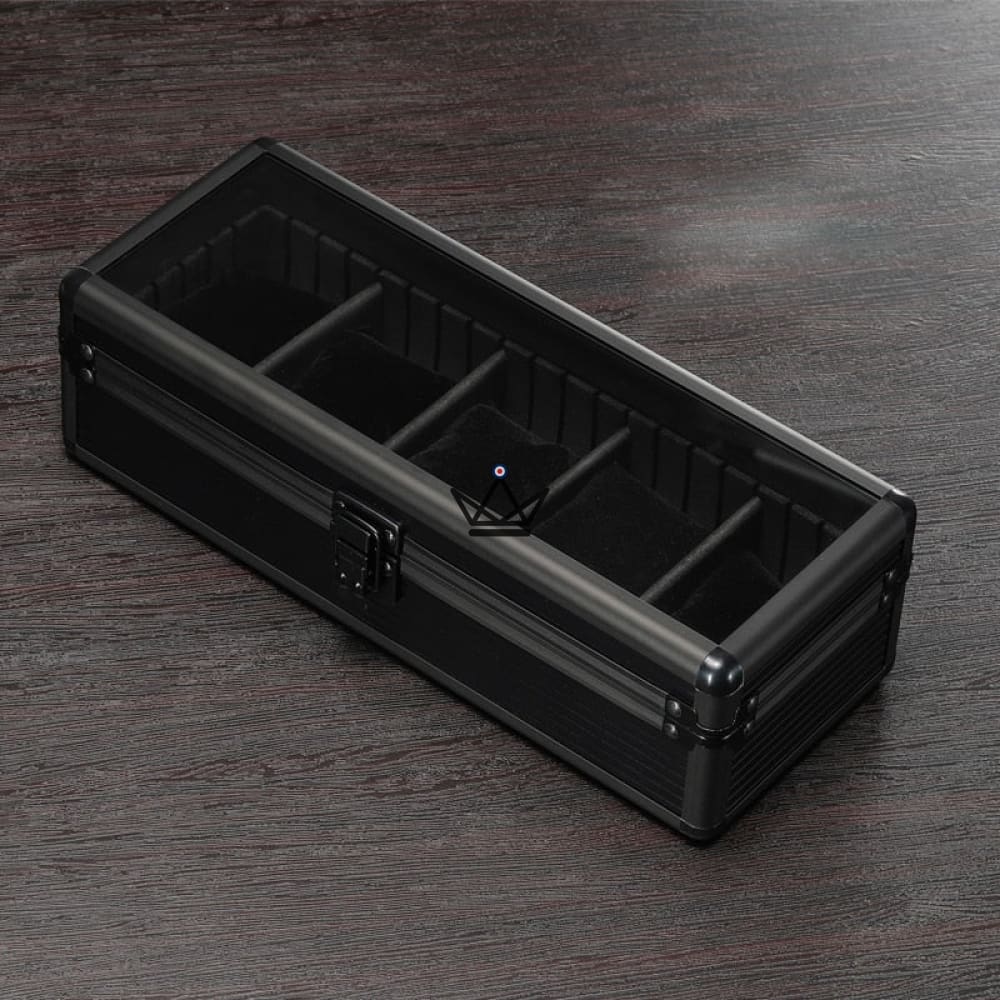 ORDO TEMPUS Luxury Watch Storage Box — Aluminum, 5 Slots, Black or Green — view 3
