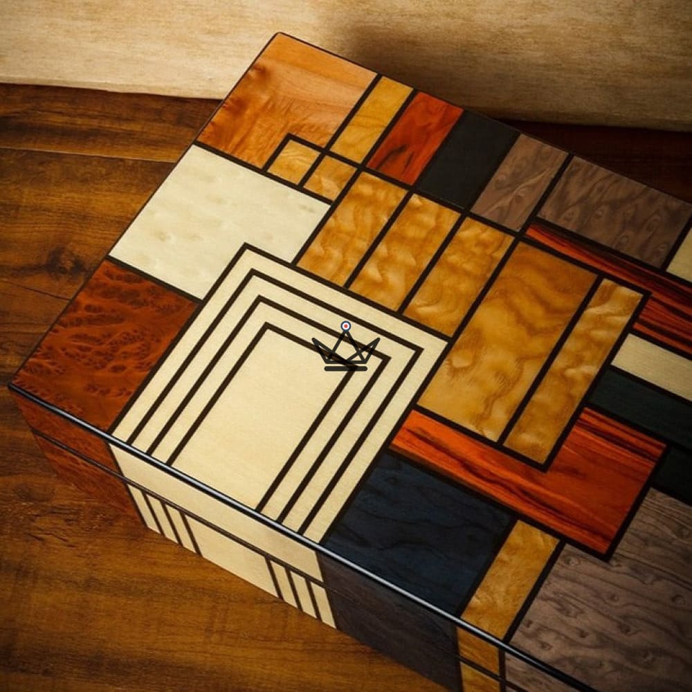 MONDRIAN Cigar Humidor — Spanish cedar, Art Deco motifs, 50 cigars — view 4