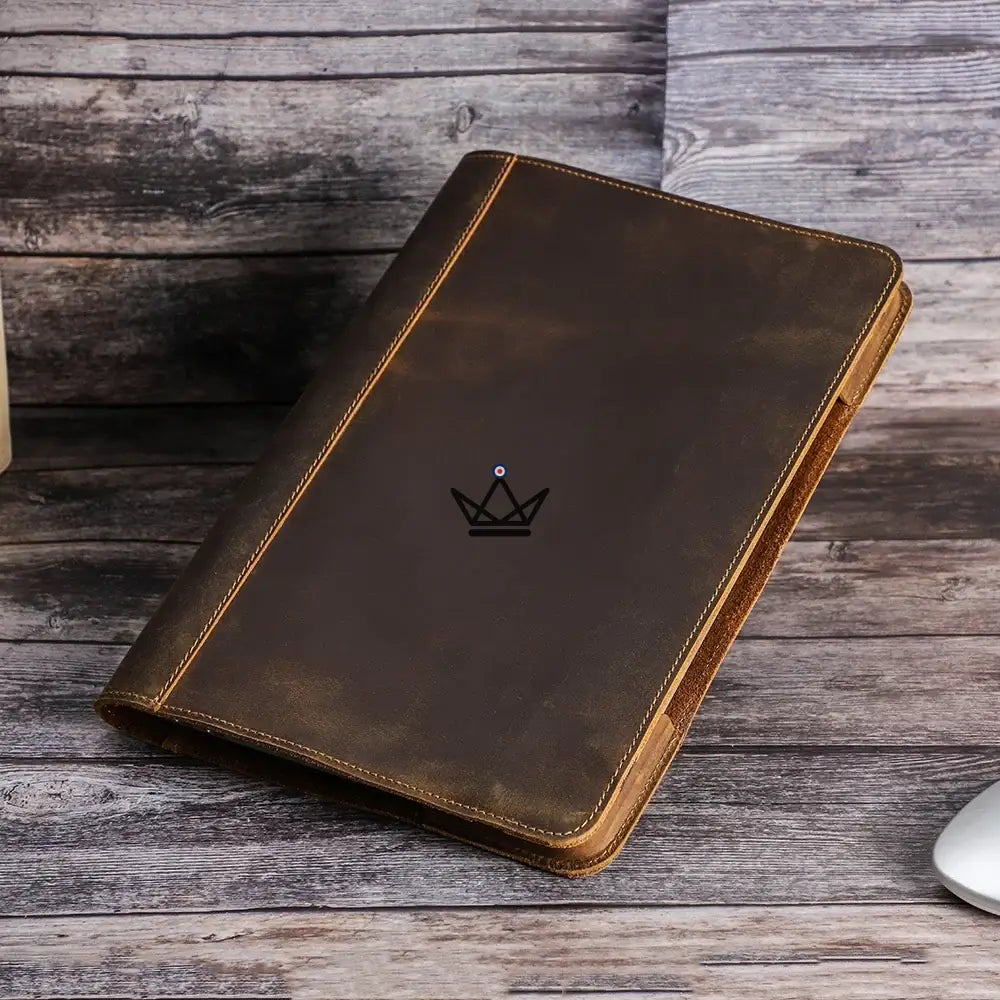 Personalisierbare MacBook-Ledertasche 13" - Voyageur RELIURE – Ansicht 3