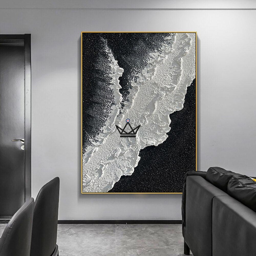 XXL oil painting on canvas - Undulating abstraction — view 2