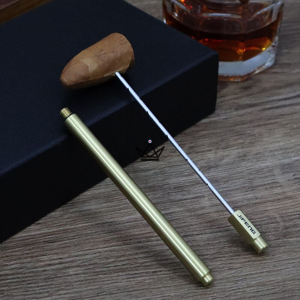 Ultimate Draw Cigar Poker — Stainless Steel, Precision Blades, 88 g, Gold or Black | Gift Box Included — view 4