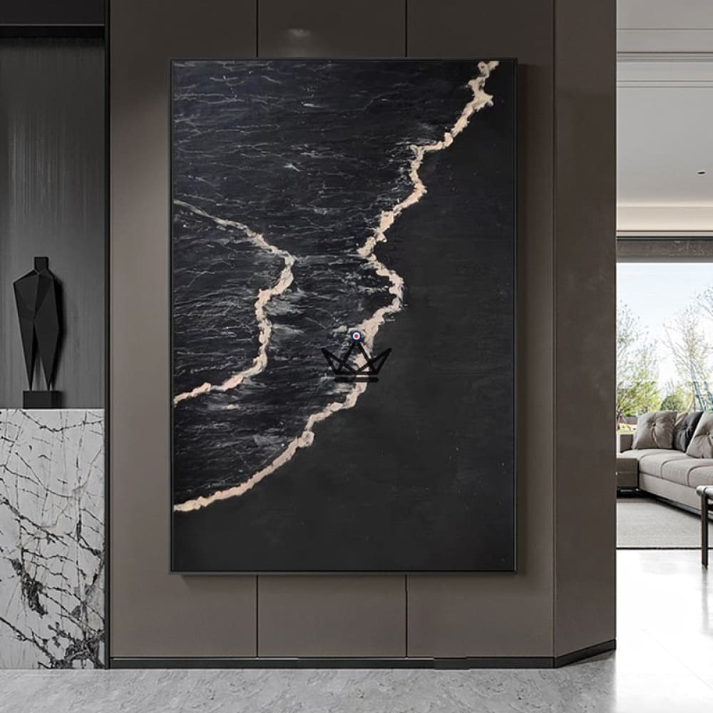 XXL pintura al óleo sobre lienzo - Black Sand