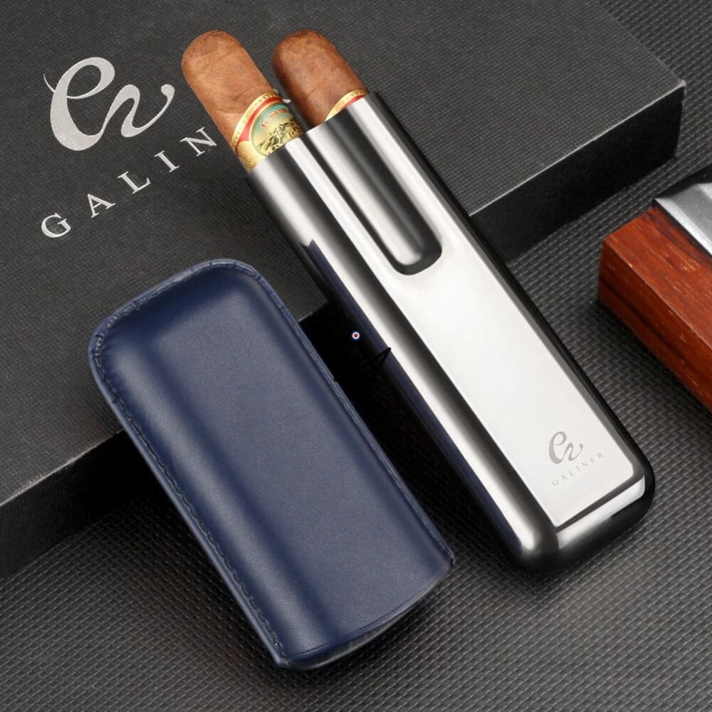 Caja de Cigarro de cuero - Elite Savoy - Marina