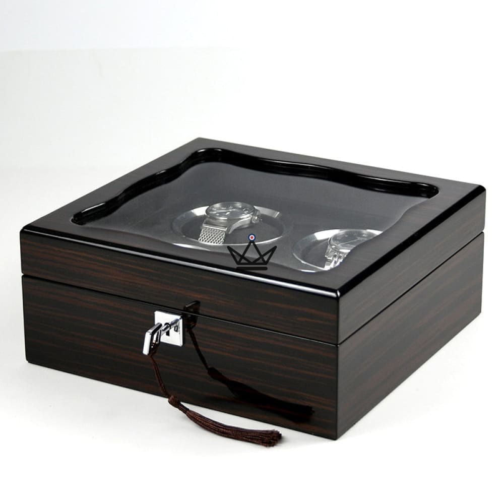 LUXURIA TEMPORUM Luxuriöse Uhrenbox – Lackiertes Holz, Glasfenster, Schlüssel, für 2 bis 9 Uhren – Ansicht 7