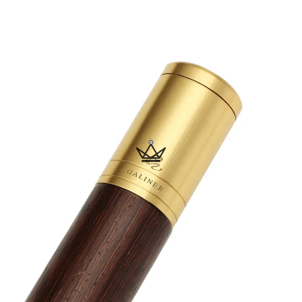 Zigarrenetui AURORA WOOD — Holz & Metall, Ø 23 mm Max, 18,3 × 3 cm | Gold oder Silber – Ansicht 6