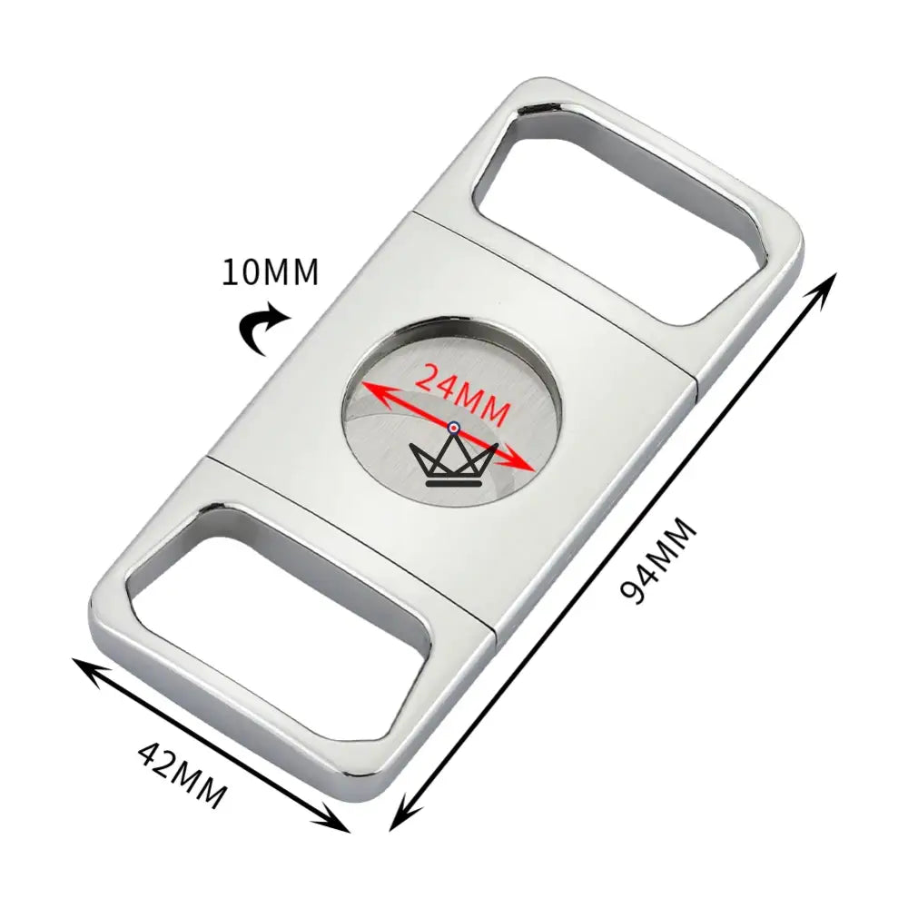 Zigarrenschneider ELITE SQUARE — Guillotine Doppelklinge, 24 mm, Gelb oder Silber | Sammler-Geschenkbox – Ansicht 6
