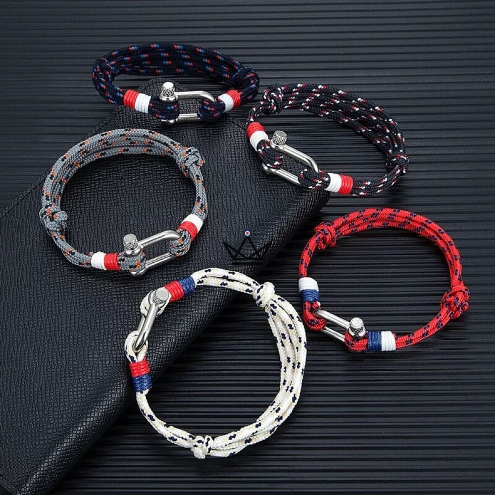 Armband HADOCK – Ankerkette versilbert & Seil – 11 Farben Armband HADOCK – Ankerkette versilbert & Seil – 11 Farben