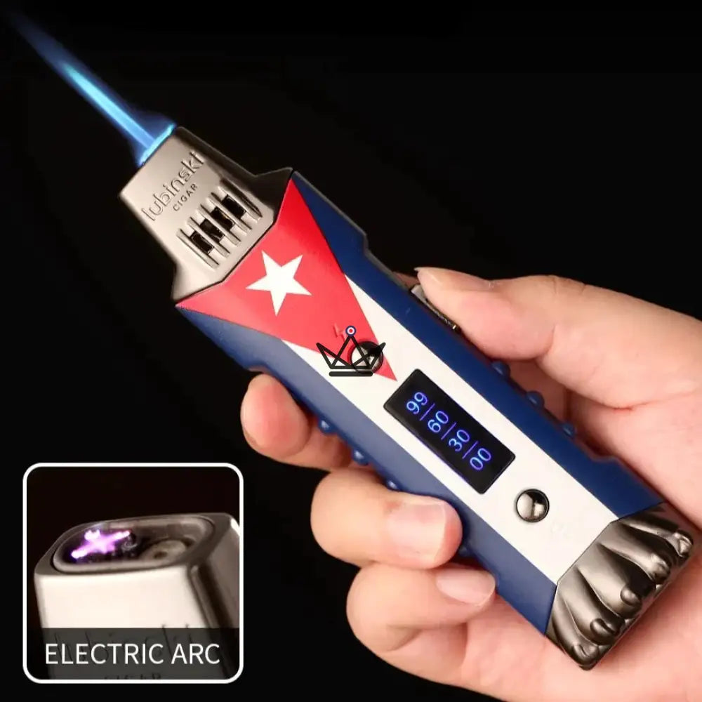 Encendedor de cigarros MAESTRO EDITION — llama jet + arco eléctrico USB, LED UV, 3 diseños Encendedor de cigarros MAESTRO EDITION — llama jet + arco eléctrico USB, LED UV, 3 diseños