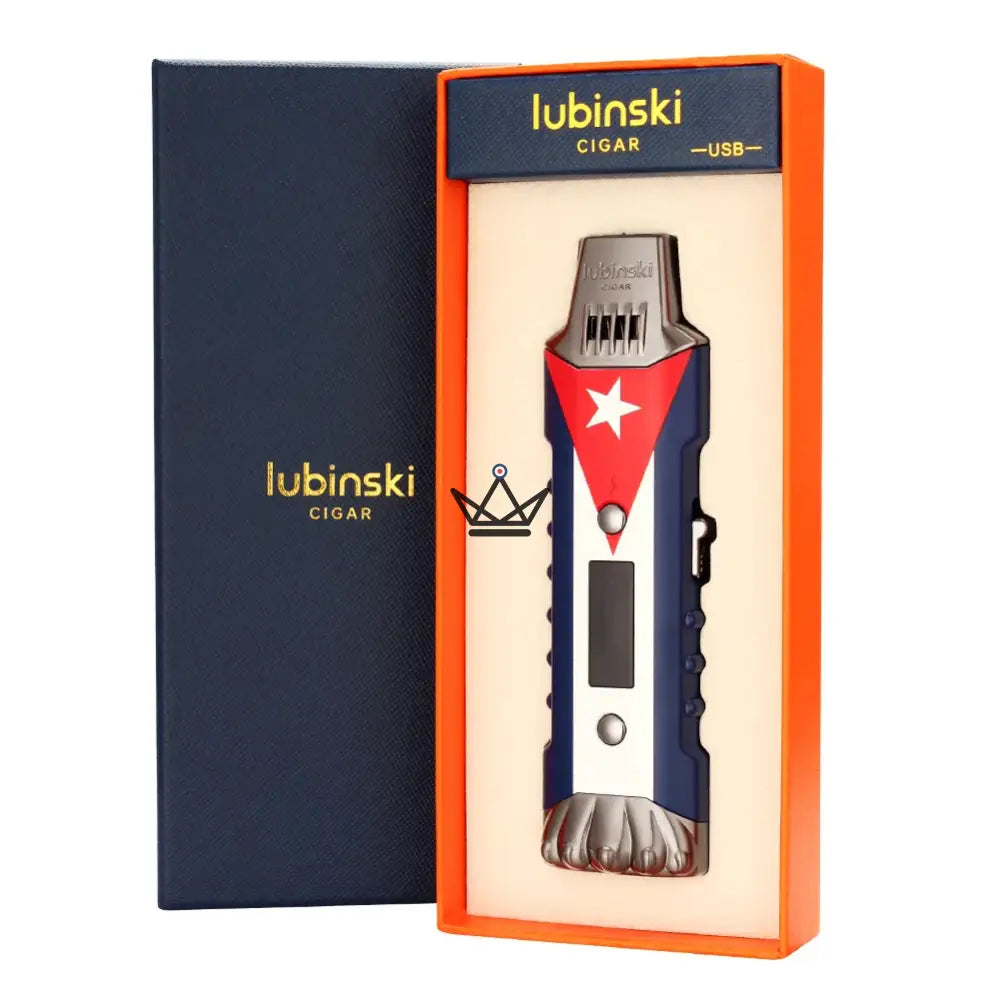 MAESTRO EDITION Cigar Lighter — Torch Flame + USB Electric Arc, UV LED, 3 Designs — view 14