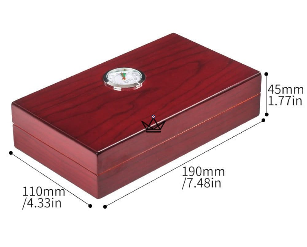 VAULT Cigar Humidor — Spanish Cedar, 5–8 Cigars, Built-in Humidifier, Hygrometer, Red or Black — view 8