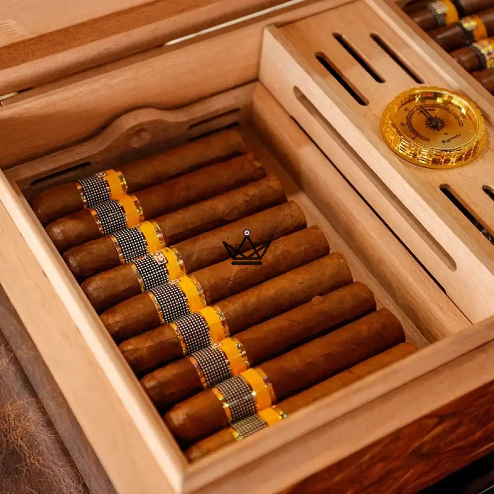 GUEVARA ELEGANCE Cigar Humidor — Fingerprint, Spanish Cedar, High Security — view 10