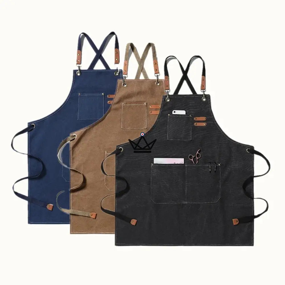 Tablier en toile vintage - WEEYI BARISTA - Toile Denim Résistante - 7 Coloris — image 8