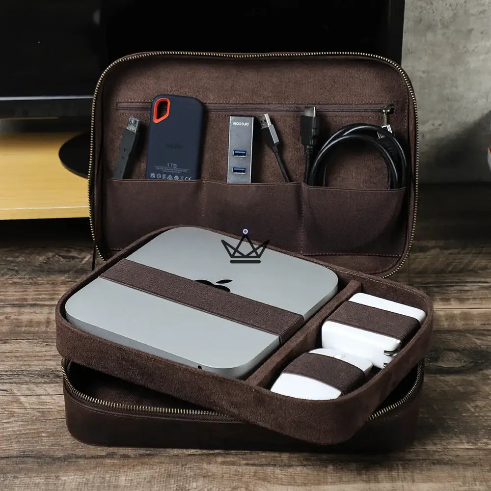 Anpassbare Lederhülle für Apple Mac Mini – Voyageur MacPod – Ansicht 3